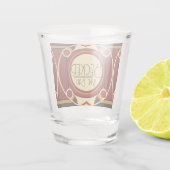 Art Deco individuell anpassbar Schnapsglas (Rückseite)