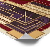 Art Deco individuell anpassbare herunterladbare Bi Poster (Ecke)