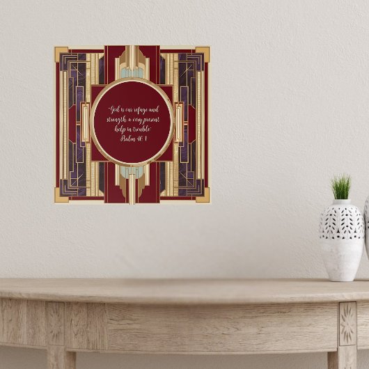 Art Deco individuell anpassbare herunterladbare Bi Poster