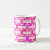 Art Deco Industrial Chic - pink, fuchsia, orchid Kaffeetasse (VorderseiteRechts)