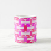 Art Deco Industrial Chic - pink, fuchsia, orchid Kaffeetasse (Mittel)
