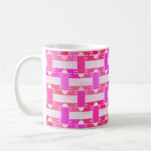 Art Deco Industrial Chic - pink, fuchsia, orchid Kaffeetasse (Links)