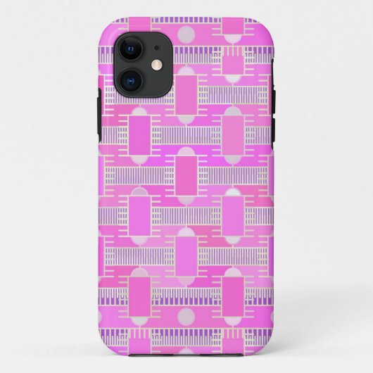 Art Deco Industrial chic - pink, mauve Case-Mate iPhone Hülle (Rückseite)