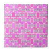Art Deco Industrial chic - pink, mauve Fliese (Vorderseite)