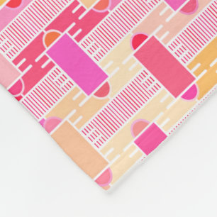 Art Deco Industrial Chic - rosa, pfirsich, gold Fleecedecke