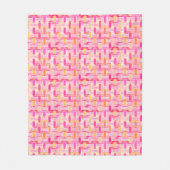 Art Déco Industrial Chic - rosa, pfirsichfarben, g Fleecedecke (Vorderseite)