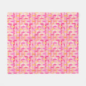 Art Déco Industrial Chic - rosa, pfirsichfarben, g Fleecedecke (Vorderseite (Horizontal))