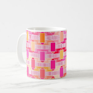 Art Déco Industrial Chic - rosa, pfirsichfarben, g Kaffeetasse