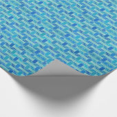Art Deco Industrial Chic - sanft blau Geschenkpapier (Ecke)