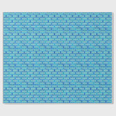 Art Deco Industrial Chic - sanft blau Geschenkpapier (Flach)