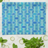 Art Deco Industrial Chic - sanft blau Handtuch (Gefaltet)