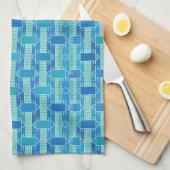 Art Deco Industrial Chic - sanft blau Handtuch (Viertel Falte)