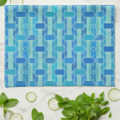 Art Deco Industrial Chic - sanft blau Handtuch (Gefaltet)