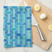 Art Deco Industrial Chic - sanft blau Handtuch (Viertel Falte)