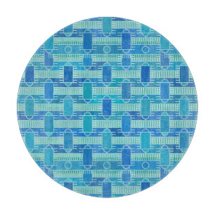 Art Deco Industrial Chic - sanft blau Schneidebrett