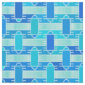 Art Deco Industrial Chic - sanft blau Stoff (Nahaufnahme)