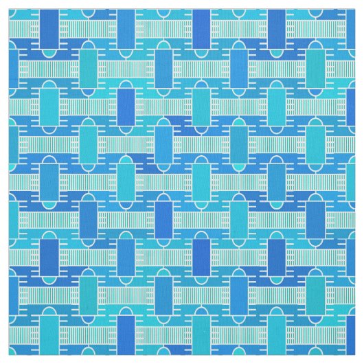 Art Deco Industrial Chic - sanft blau Stoff (Muster)