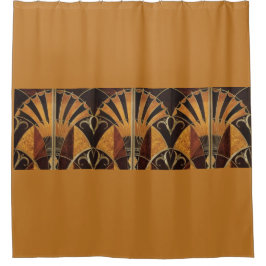 ART DECO INLAID WOODWORT DUSCHVORHANG