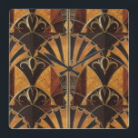 ART DECO INLAID WOODWORT QUADRATISCHE WANDUHR<br><div class="desc">ART DECO INLAID WOODWORT</div>