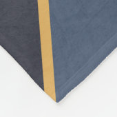 Art Deco Inspiration in Blau und Gold Fleecedecke (Ecke)