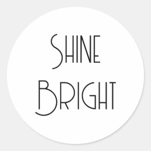 Art Deco Inspiration Zitat Poster, Motivierend Runder Aufkleber