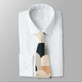 Art Deco Inspired Design in Peach & Black Krawatte