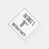 Art Deco Inspiriert 1. Geburtstag Party, Individue Serviette (Ecke)