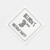 Art Deco Inspiriert 3. Geburtstag Party, Individue Serviette (Ecke)