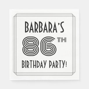 Art Deco Inspiriert 86. Geburtstagsparty, Individu Serviette
