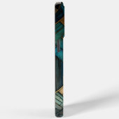 Art Deco Inspiriert Aquamarin-Türkis-Schutz Case-Mate iPhone Hülle (Rückseite / Rechts)