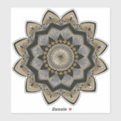 Art Deco Inspiriert Black, Silver und Gold Mandala Aufkleber (Blatt)