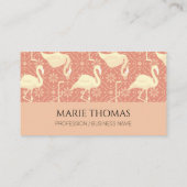 Art Deco inspiriert Flamingo Business Card Visitenkarte (Rückseite)