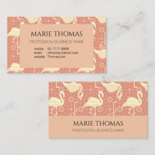 Art Deco inspiriert Flamingo Business Card Visitenkarte