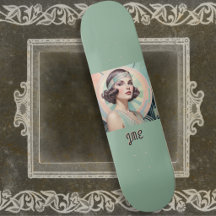 Art Deco Inspiriert Lady Retro Elegantes Monogramm