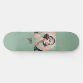 Art Deco Inspiriert Lady Retro Elegantes Monogramm Skateboard (Horizontal)