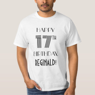 Art Deco Inspiriert Look 17. Geburtstagsparty Shir T-Shirt