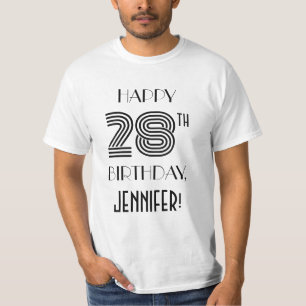 Art Deco Inspiriert Look 28. Geburtstagsparty Shir T-Shirt