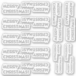 Art Deco Inspiriert Look "MERRY CHRISTMAS!" Aufkle Aufkleber