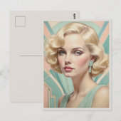 Art Deco Inspiriert Retro Giro del Malcantone Postkarte (Vorne/Hinten)