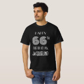 Art Deco Inspiriert Stil 66. Geburtstagsparty Shir T-Shirt (Vorne ganz)