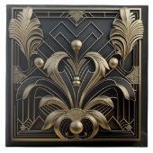 Art Deco Inspirierte Keramik Tiles Fliese (Vorderseite)