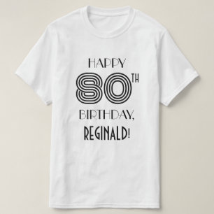 Art Deco inspirierter Look 80. Geburtstagsfeier-Sh T-Shirt