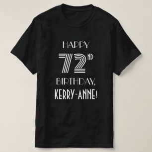 Art Deco inspirierter Stil 72. Geburtstags-Party-S T-Shirt