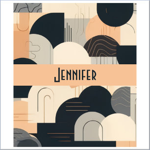 Art Deco inspiriertes Design in Pfirsich und Schwa Schürze