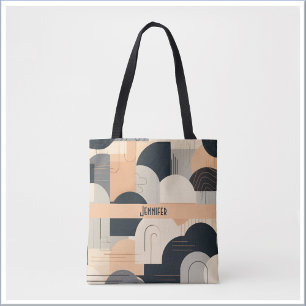 Art Deco inspiriertes Design in Pfirsich und Schwa Tasche
