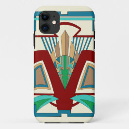 Art Deco iPhone 11 and up Case (Blassgelb)