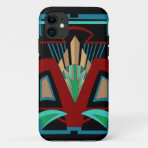 Art Deco iPhone 11 and up Case (Schwarz)