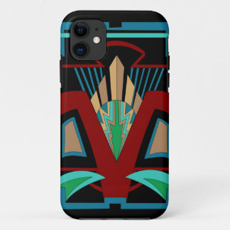 Art Deco iPhone 11 and up Case (Schwarz)