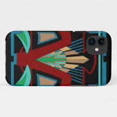 Art Deco iPhone 11 and up Case (Schwarz) (Rückseite (Horizontal))