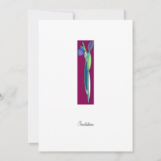 Art Deco Iris - CP Einladung (Vorderseite)